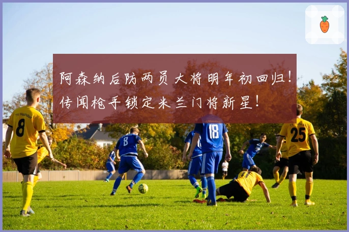 阿森纳后防两员大将明年初回归！传闻枪手锁定米兰门将新星！